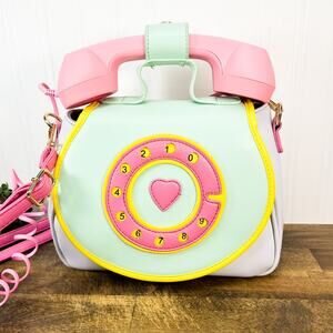 Green Ring Ring Phone Bag Multicolor Fun Purse Connects to Cell Phone Pink Phone